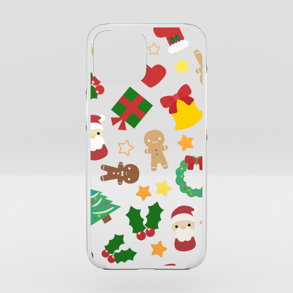 クリスマスのクリアiPhoneケース