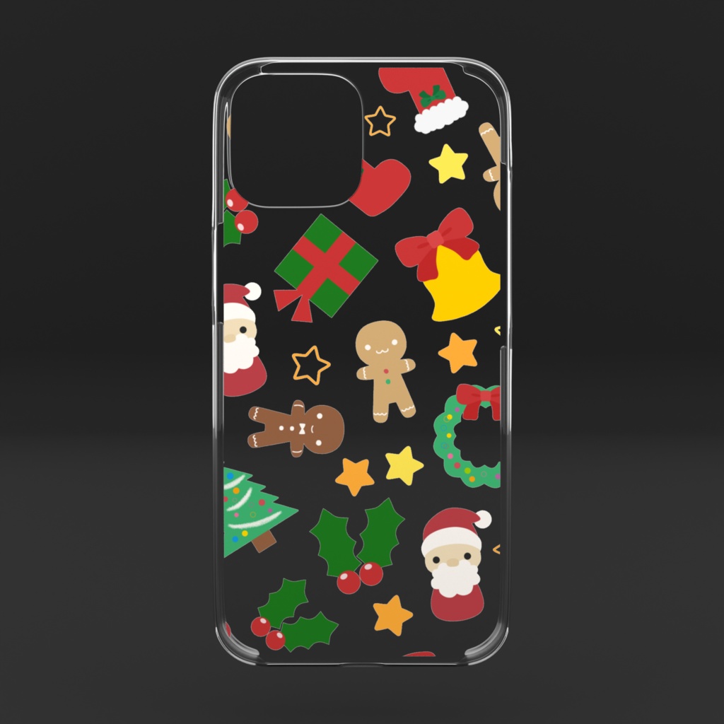クリスマスのクリアiPhoneケース
