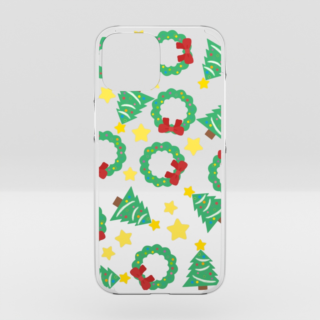 クリスマスのクリアiPhoneケース