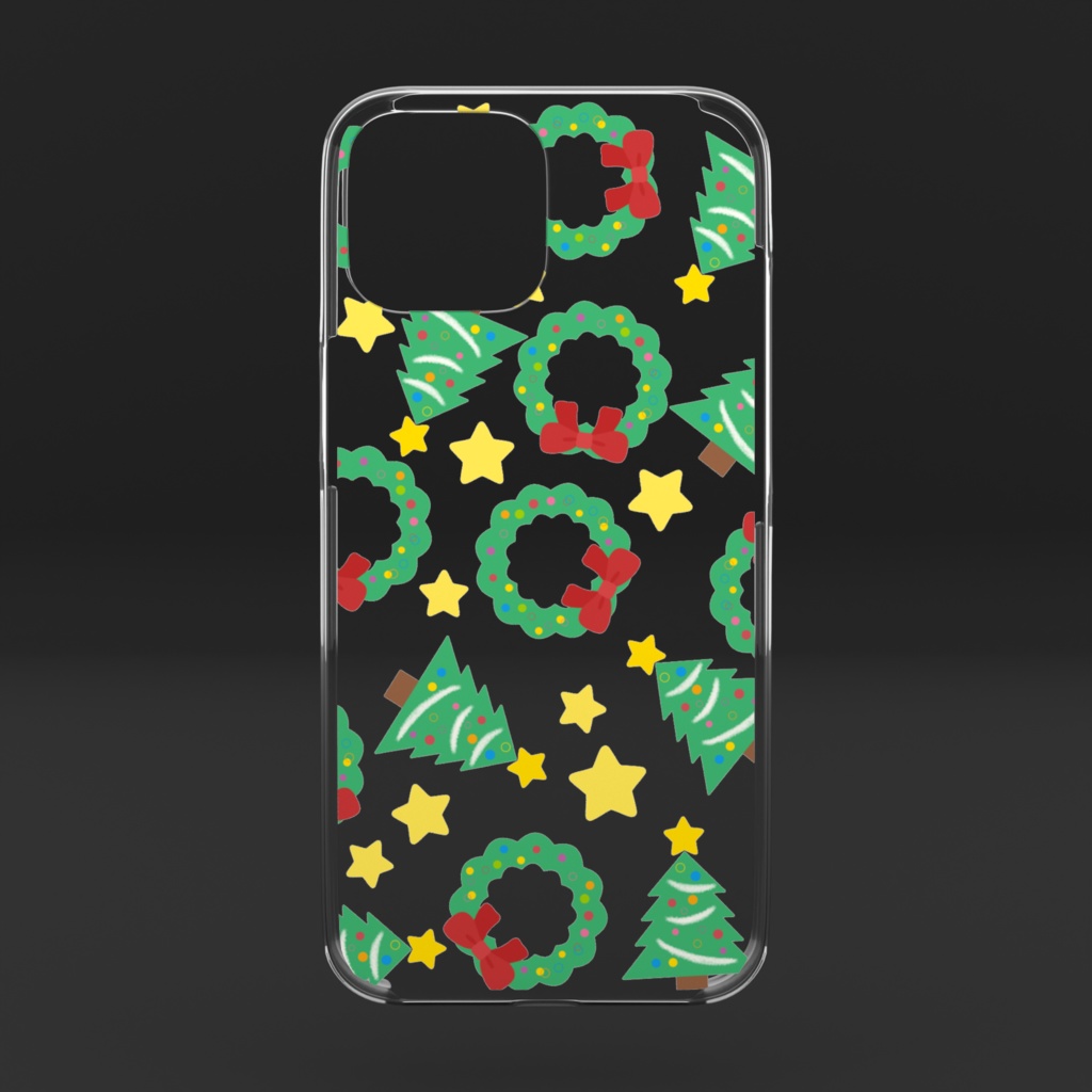 クリスマスのクリアiPhoneケース