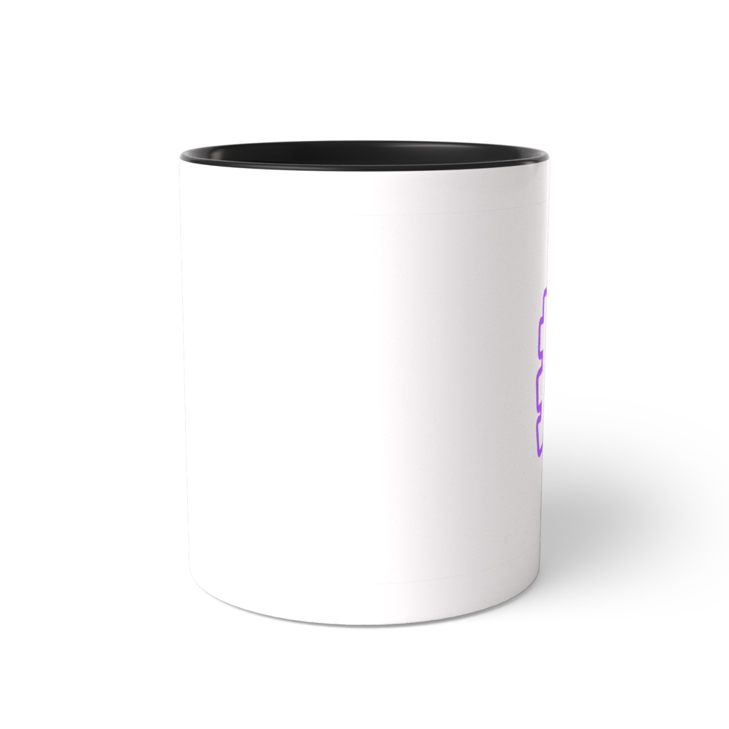 紫色の推のツートンカラーマグカップ