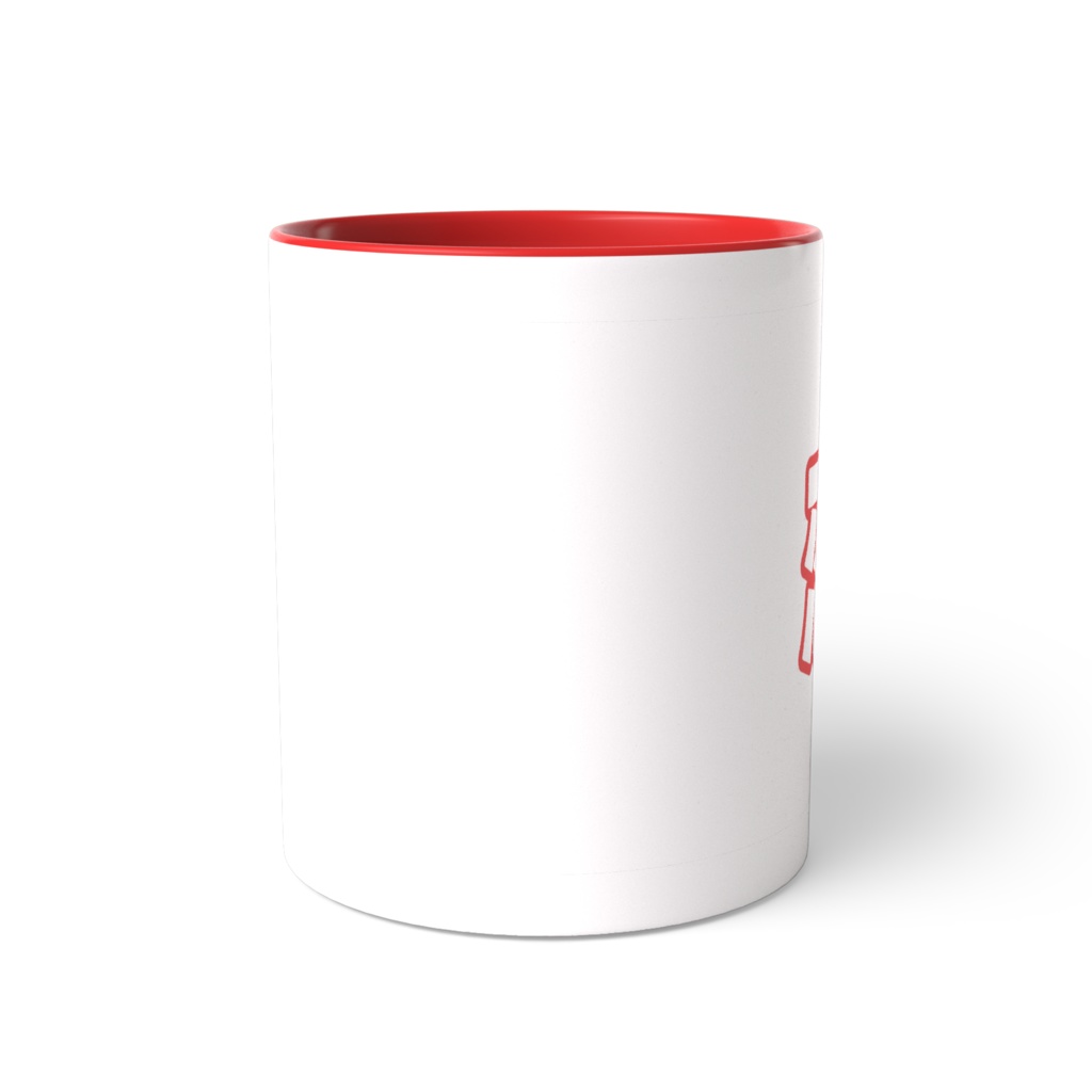 赤色の恋のツートンカラーマグカップ