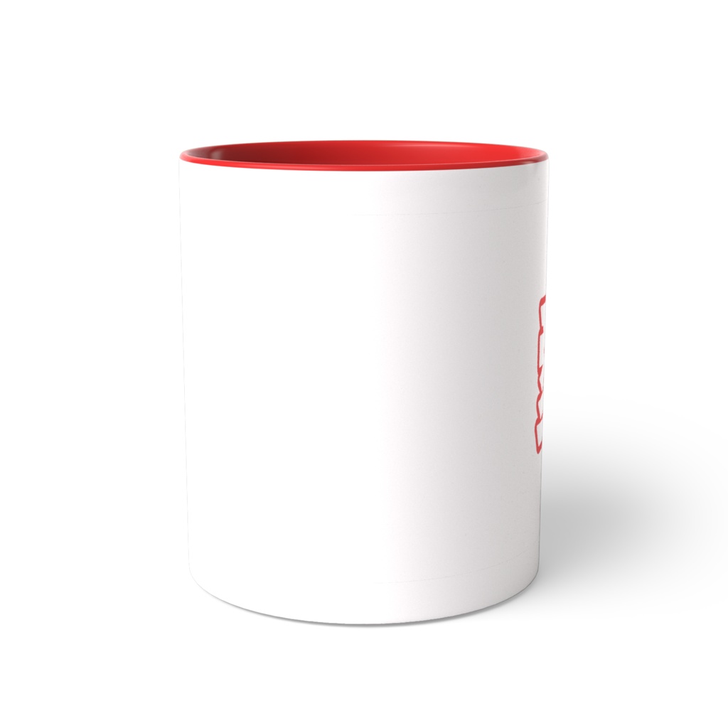 赤色の愛のツートンカラーマグカップ