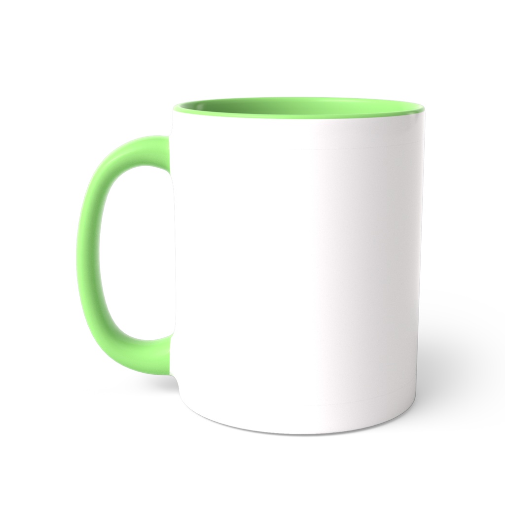 緑色の愛のツートンカラーマグカップ