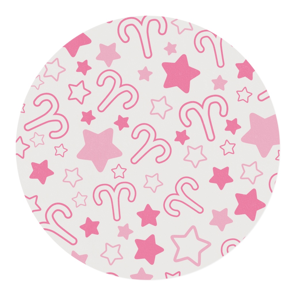 ピンク色のおひつじ座のマスキングテープ