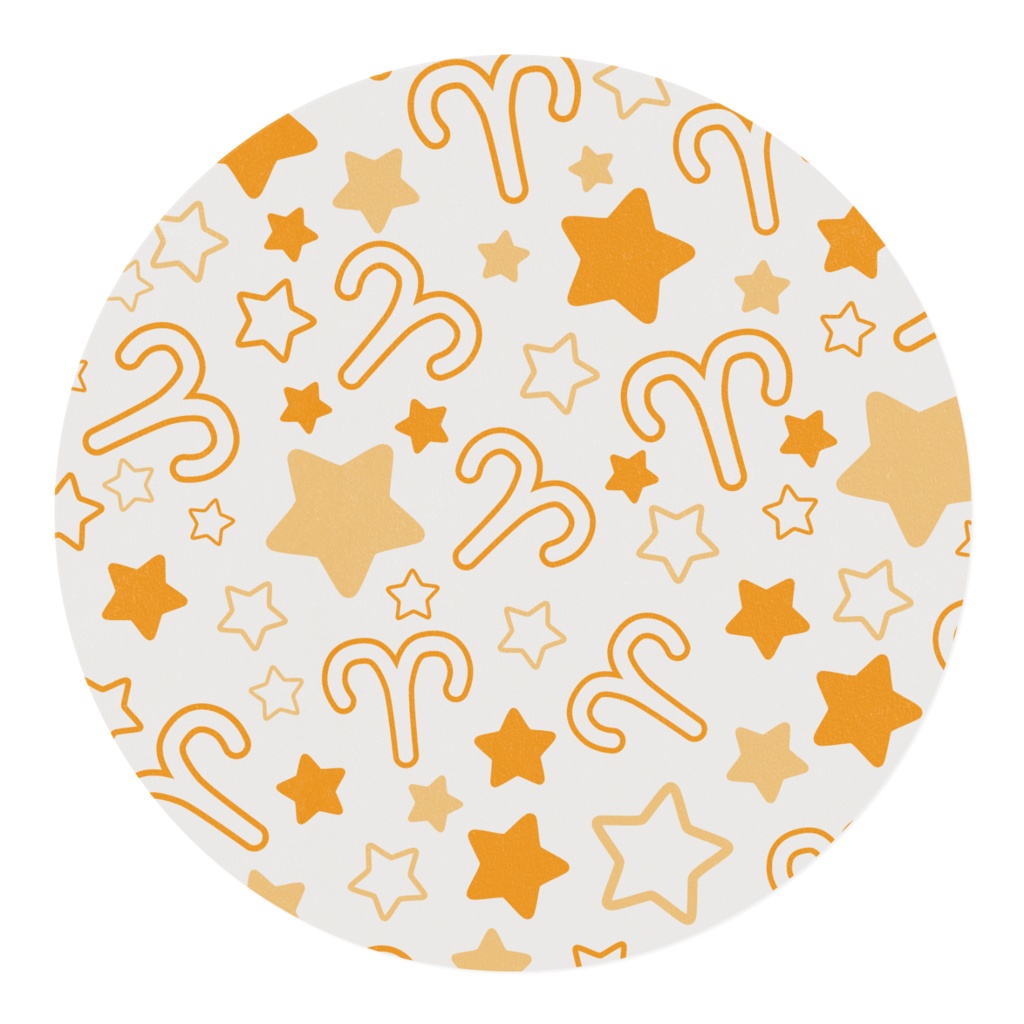 オレンジ色のおひつじ座のマスキングテープ