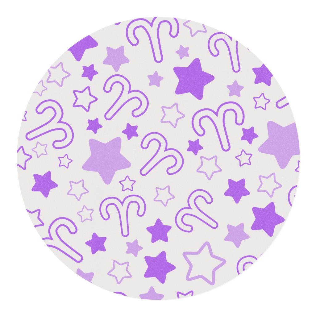 紫色のおひつじ座のマスキングテープ