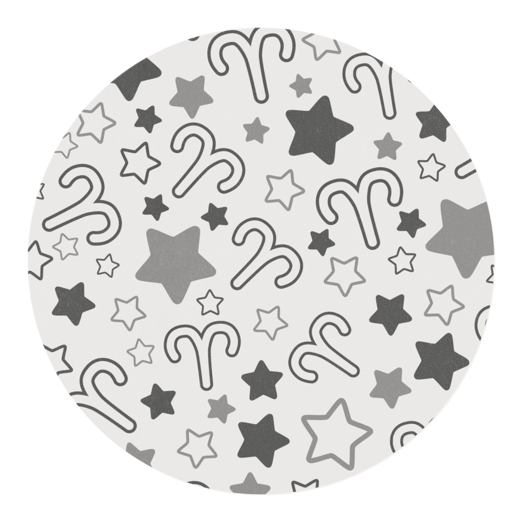 黒色のおひつじ座のマスキングテープ