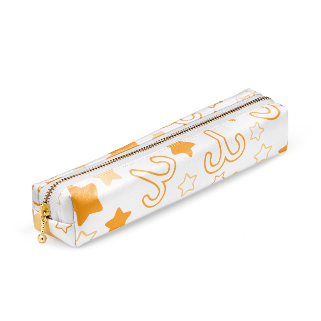 オレンジ色のおひつじ座のペンケース