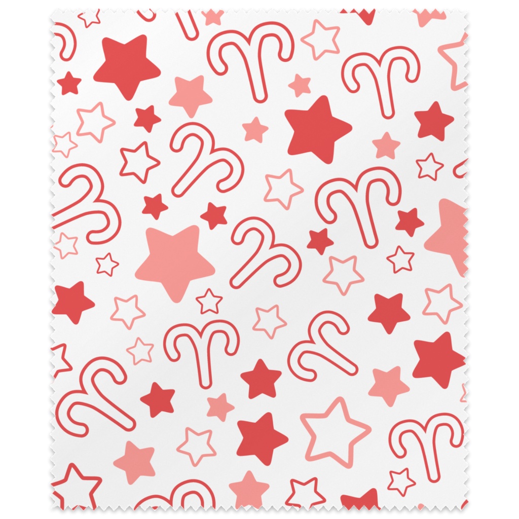 赤色のおひつじ座のメガネ拭き