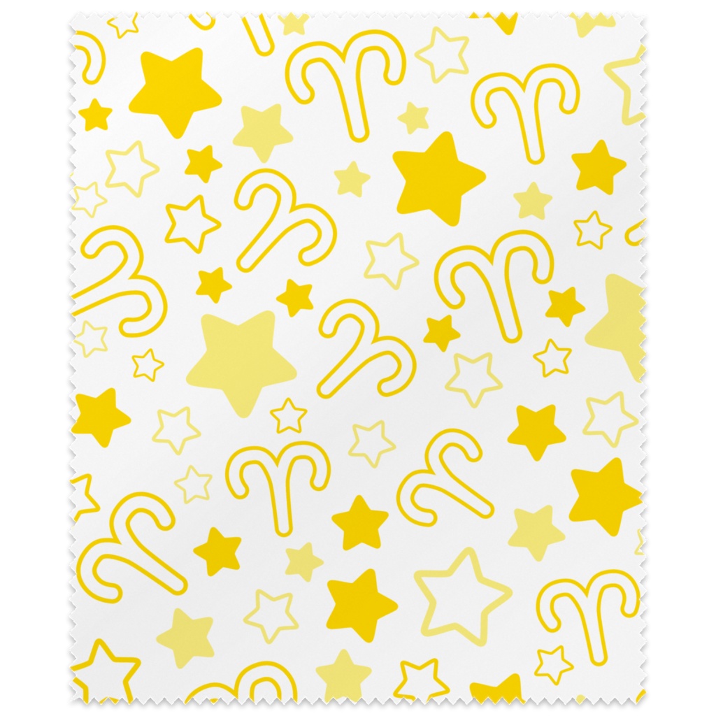 黄色のおひつじ座のメガネ拭き