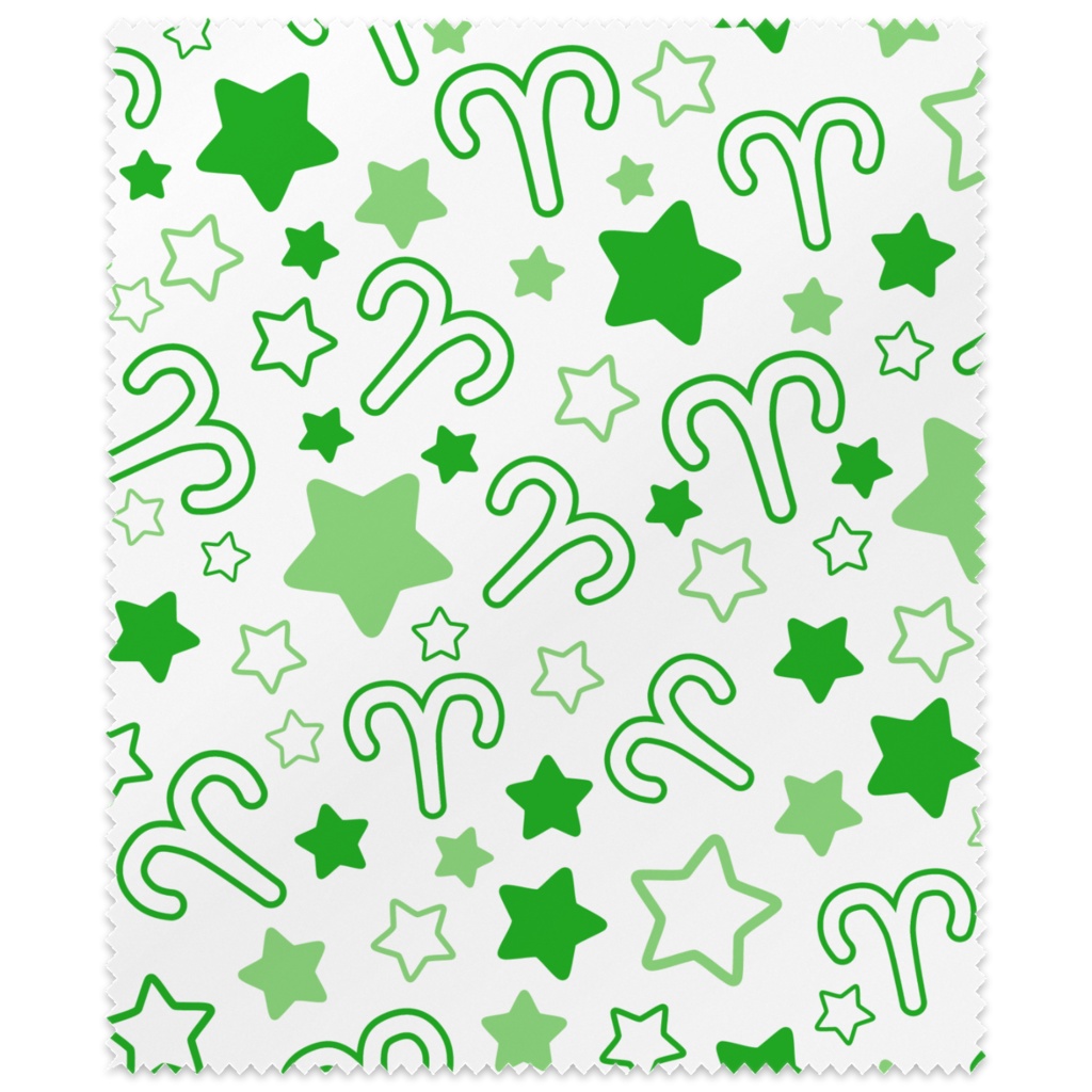 緑色のおひつじ座のメガネ拭き