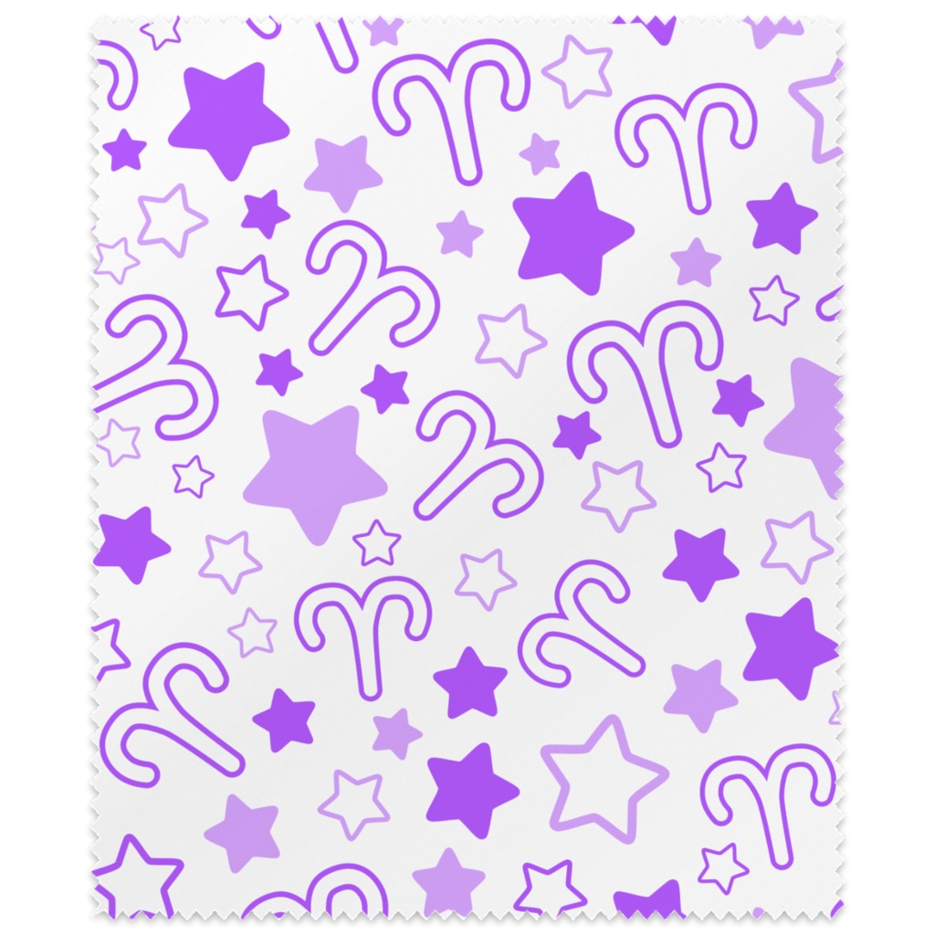 紫色のおひつじ座のメガネ拭き