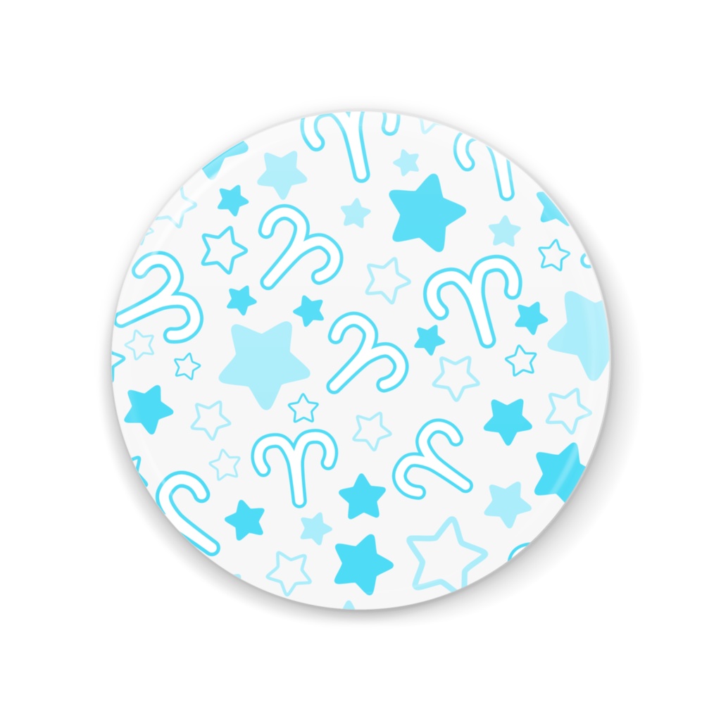 水色のおひつじ座の缶ミラー