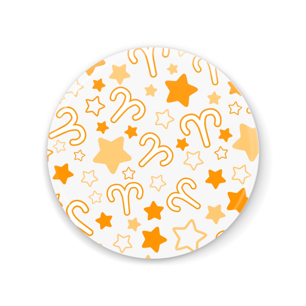 オレンジ色のおひつじ座の缶ミラー