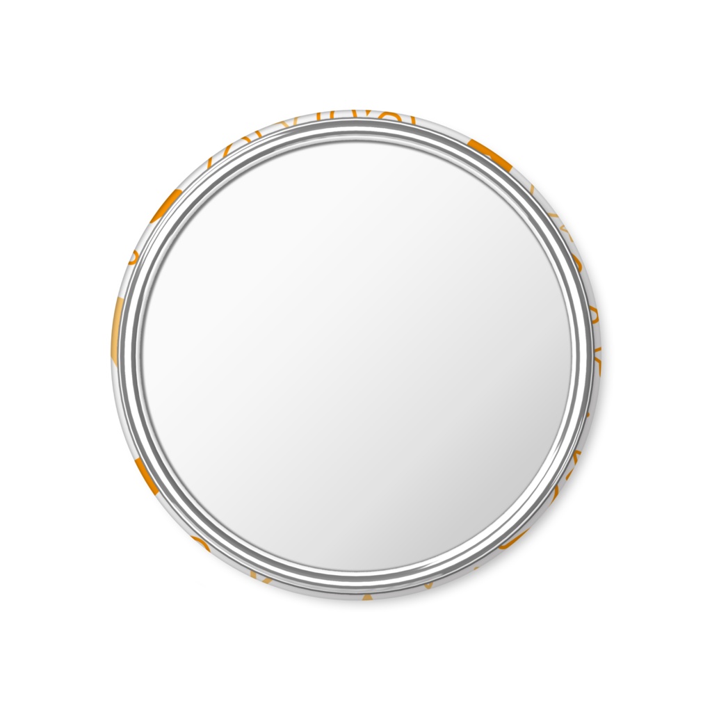 オレンジ色のおひつじ座の缶ミラー