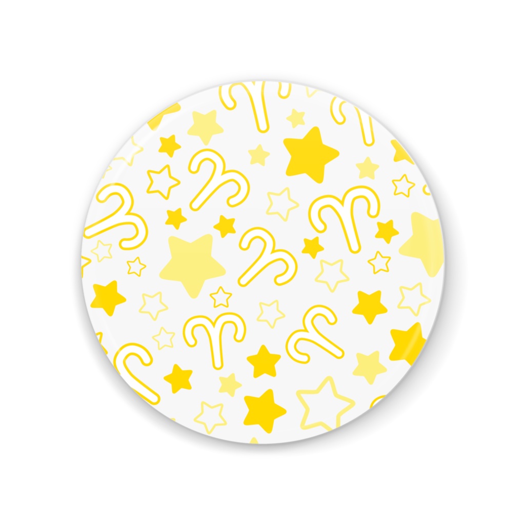 黄色のおひつじ座の缶ミラー