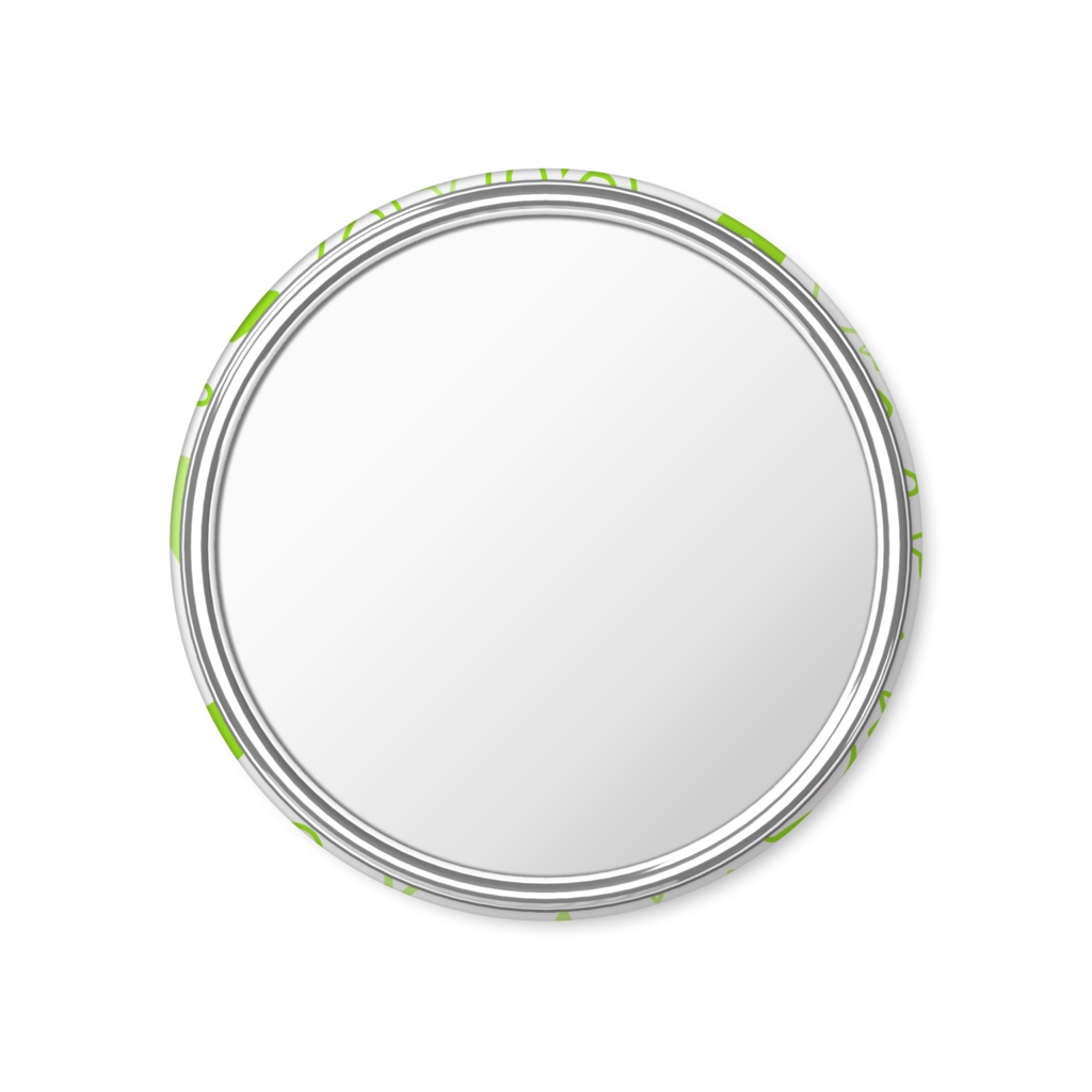 黄緑色のおひつじ座の缶ミラー