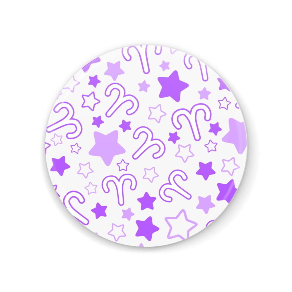 紫色のおひつじ座の缶ミラー