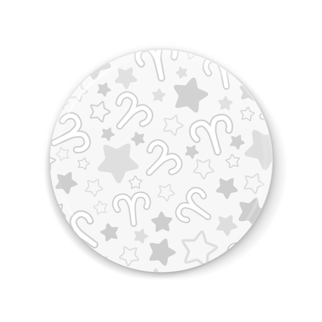 白色のおひつじ座の缶ミラー