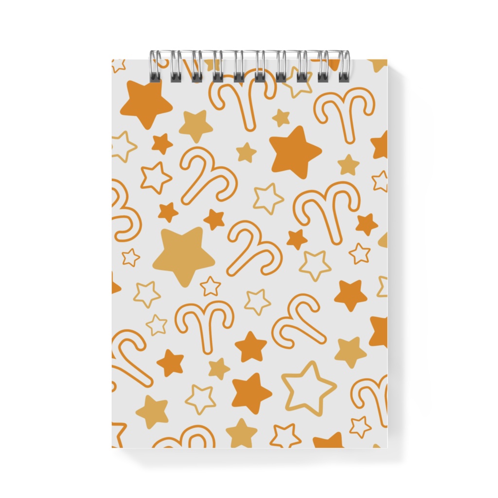 オレンジ色のおひつじ座のメモ帳