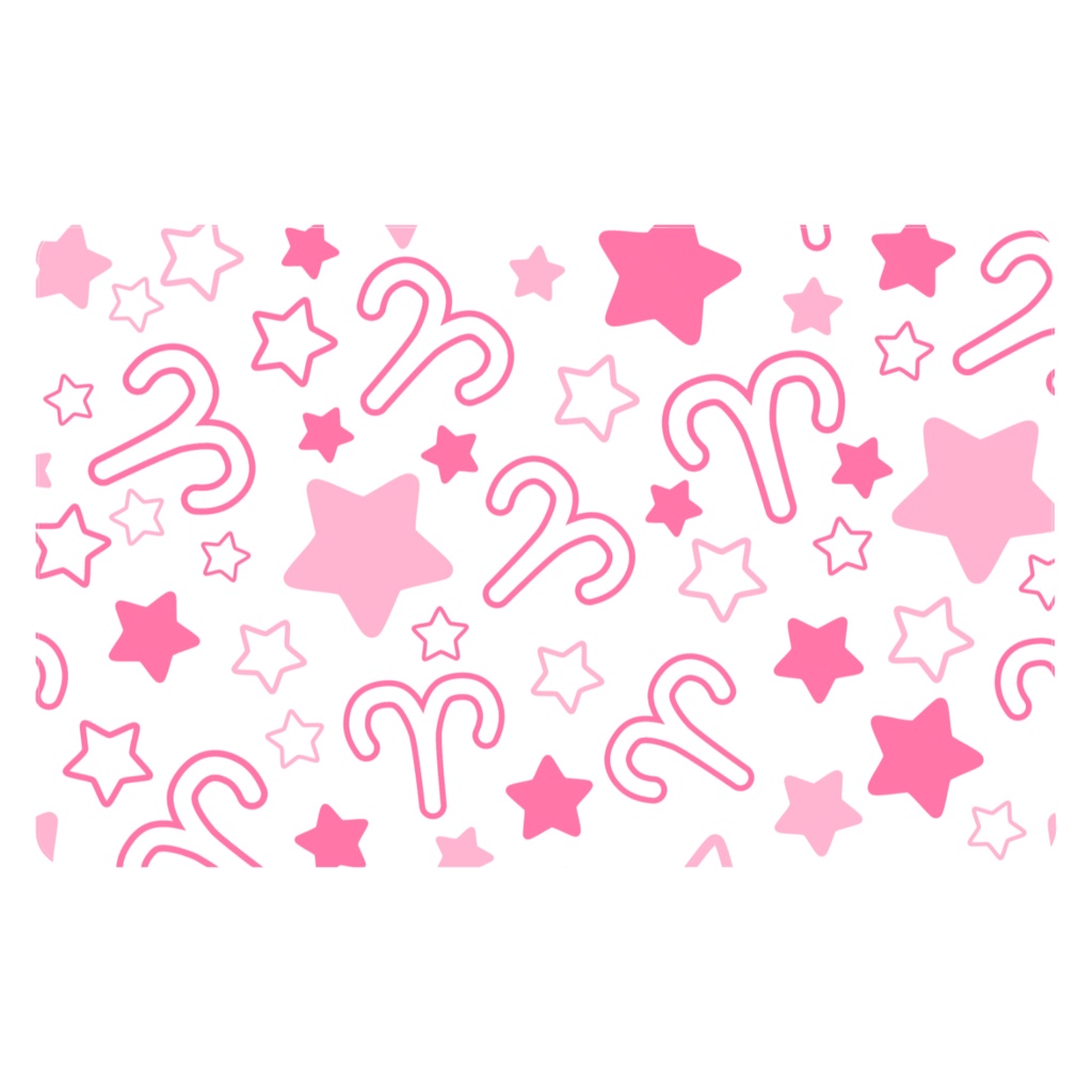 ピンク色のおひつじ座のICカードステッカー