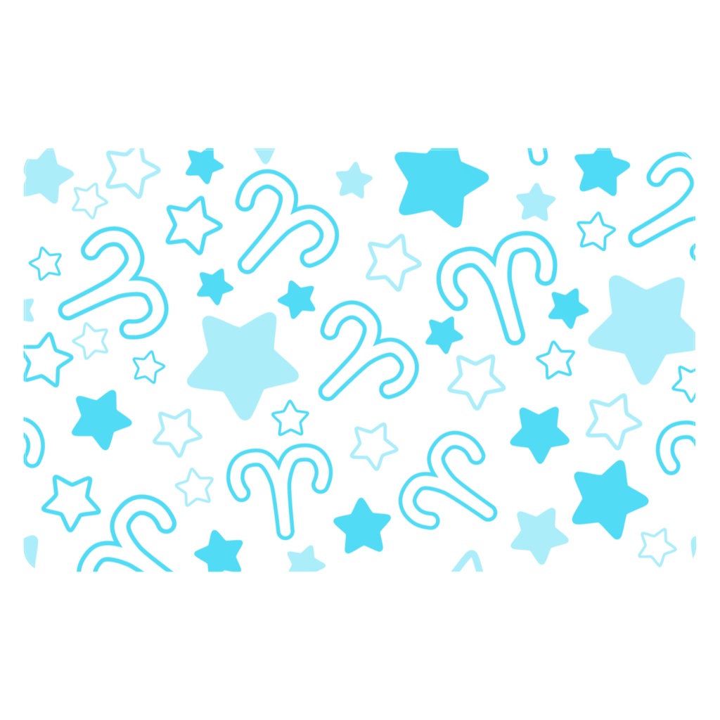 水色のおひつじ座のICカードステッカー