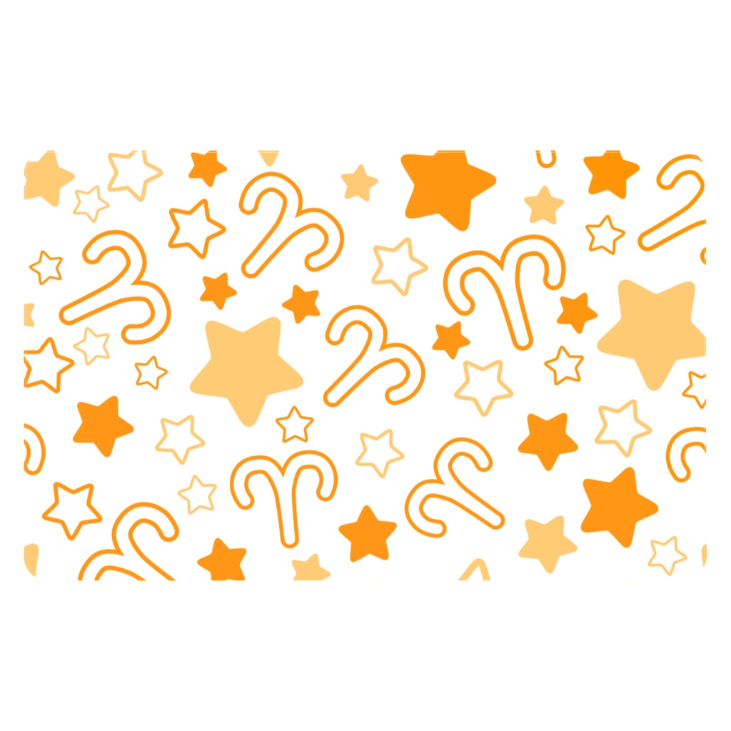 オレンジ色のおひつじ座のICカードステッカー