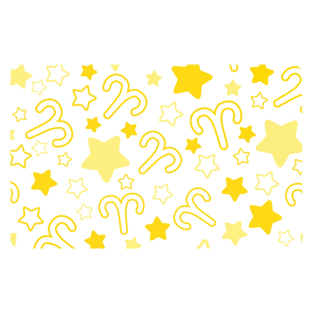 黄色のおひつじ座のICカードステッカー