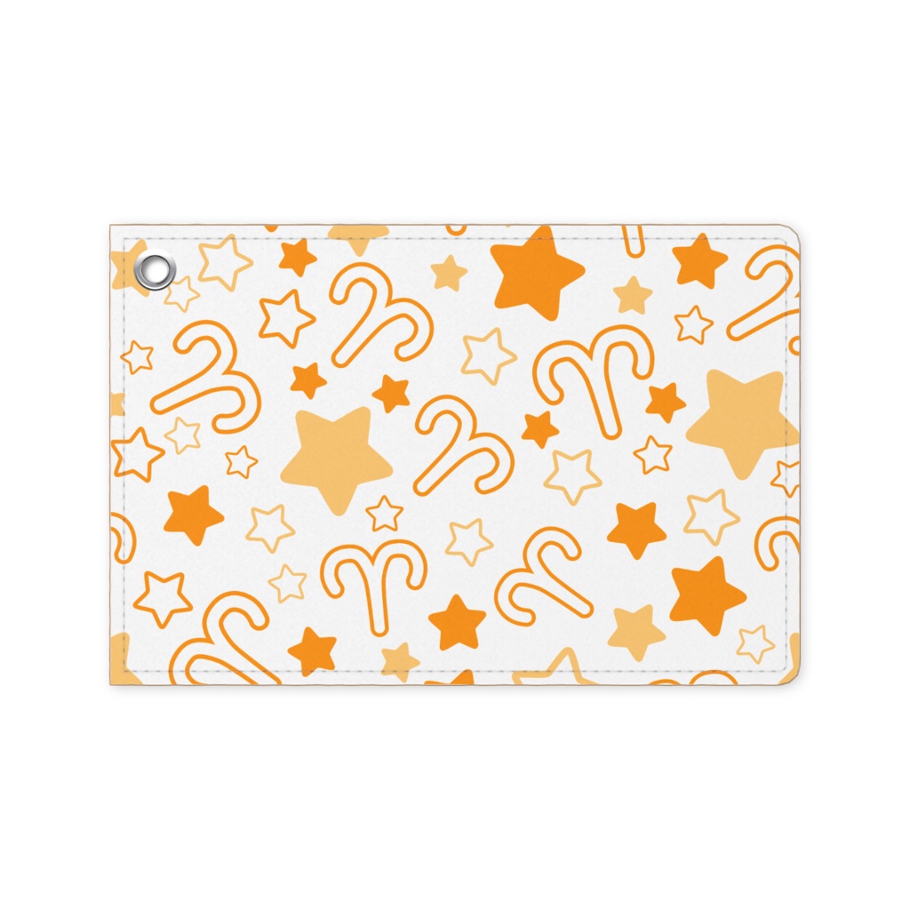 オレンジ色のおひつじ座のパスケース