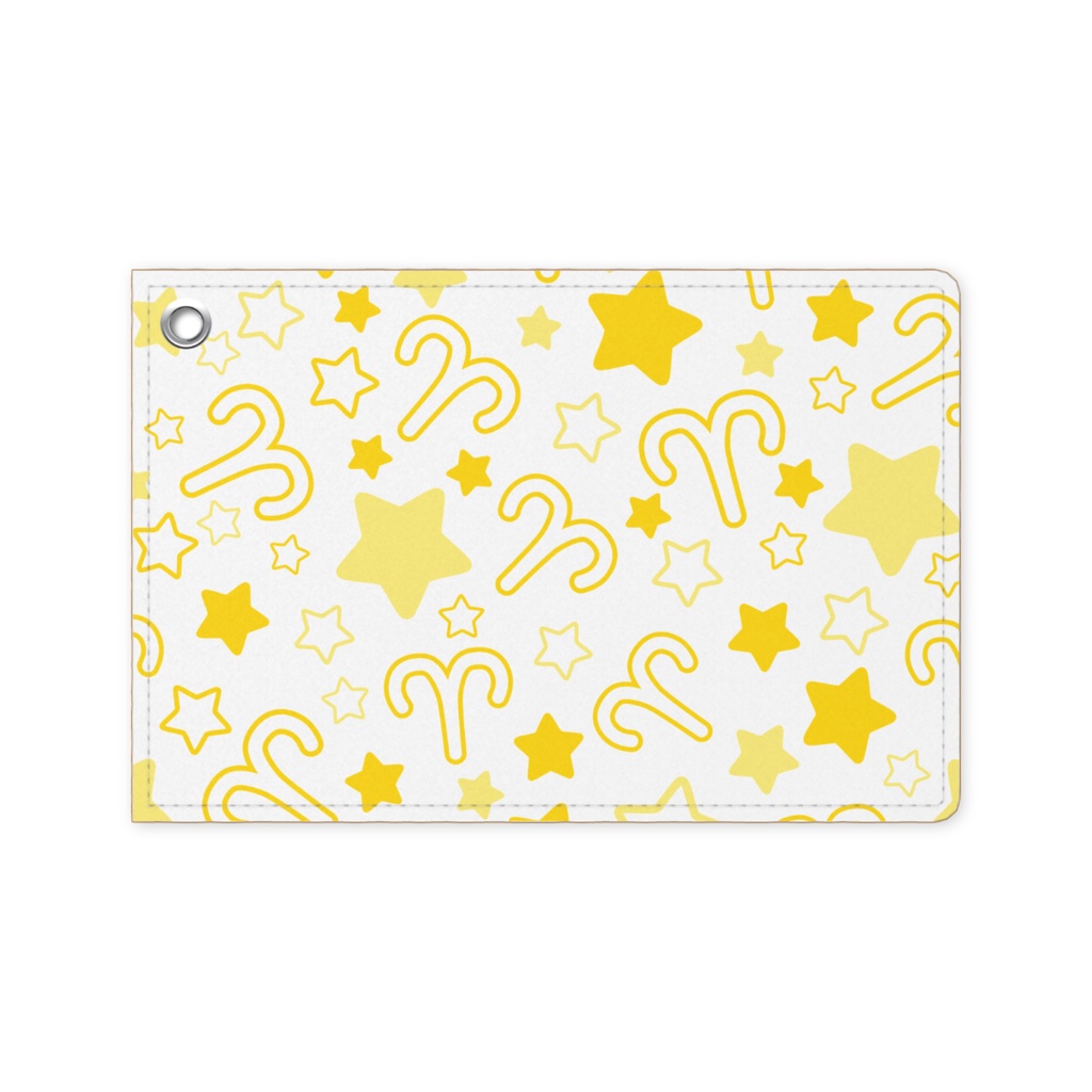 黄色のおひつじ座のパスケース