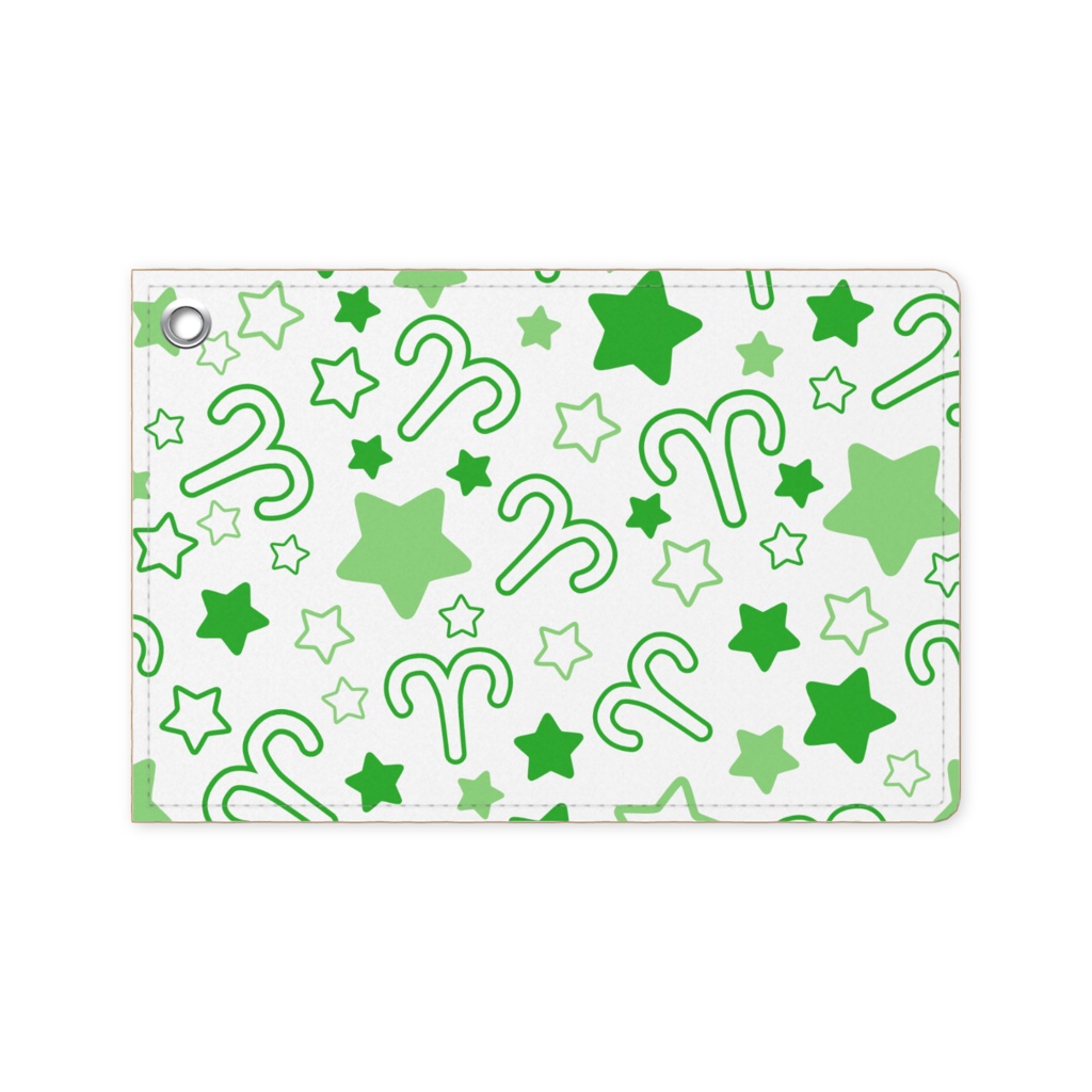 緑色のおひつじ座のパスケース