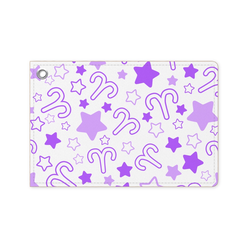 紫色のおひつじ座のパスケース