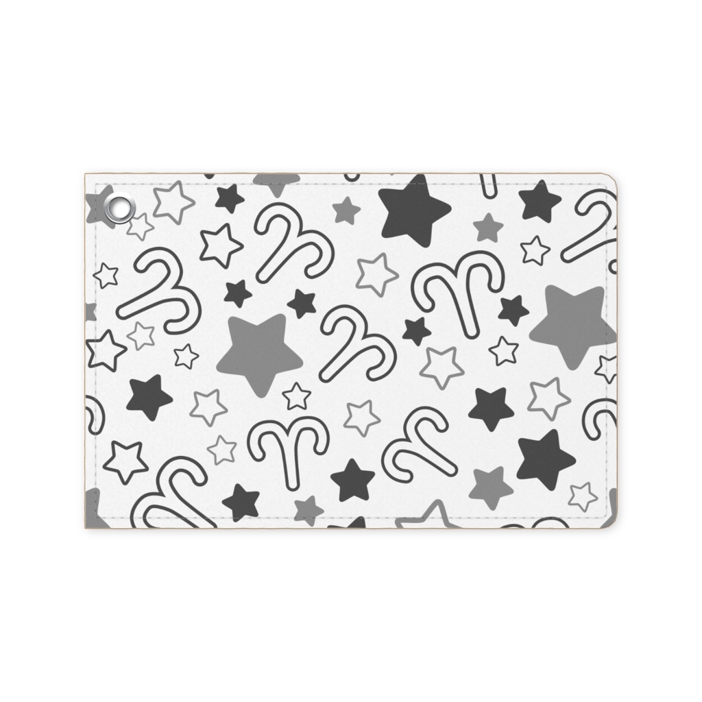 黒色のおひつじ座のパスケース