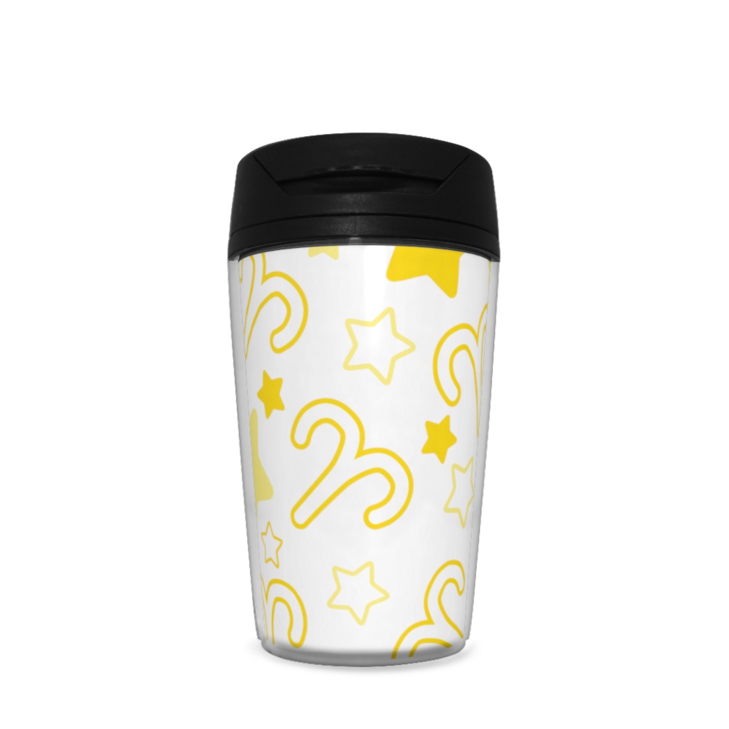 黄色のおひつじ座のタンブラー