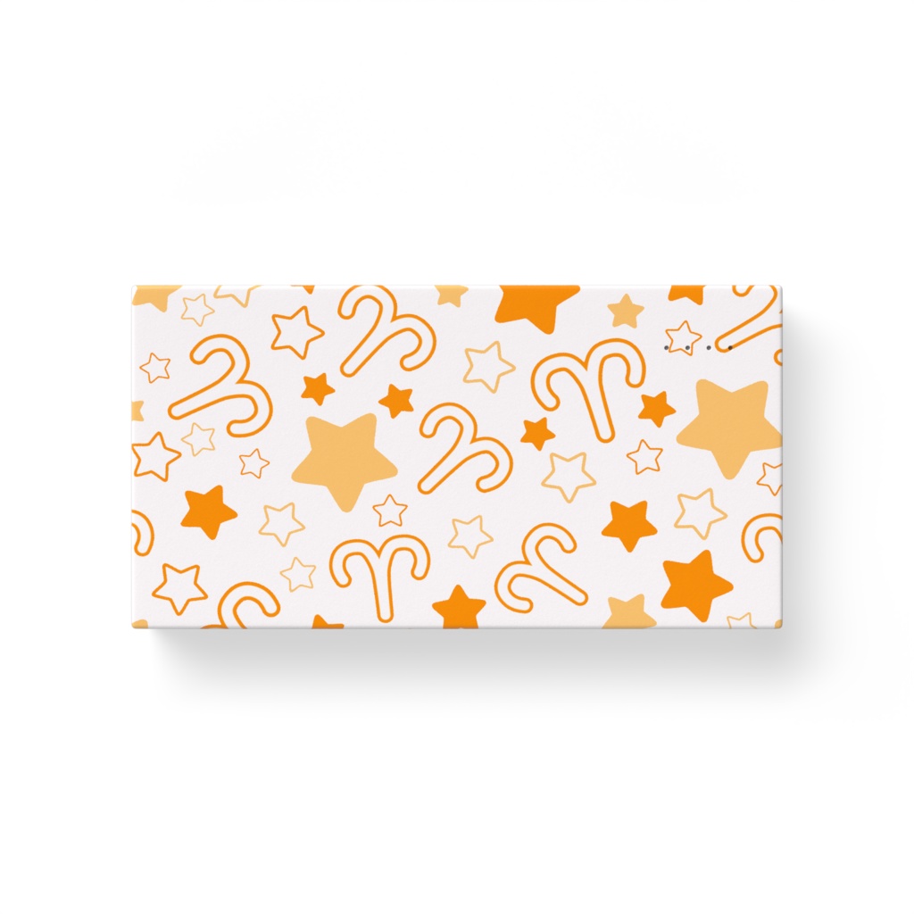 オレンジ色のおひつじ座のモバイルバッテリー