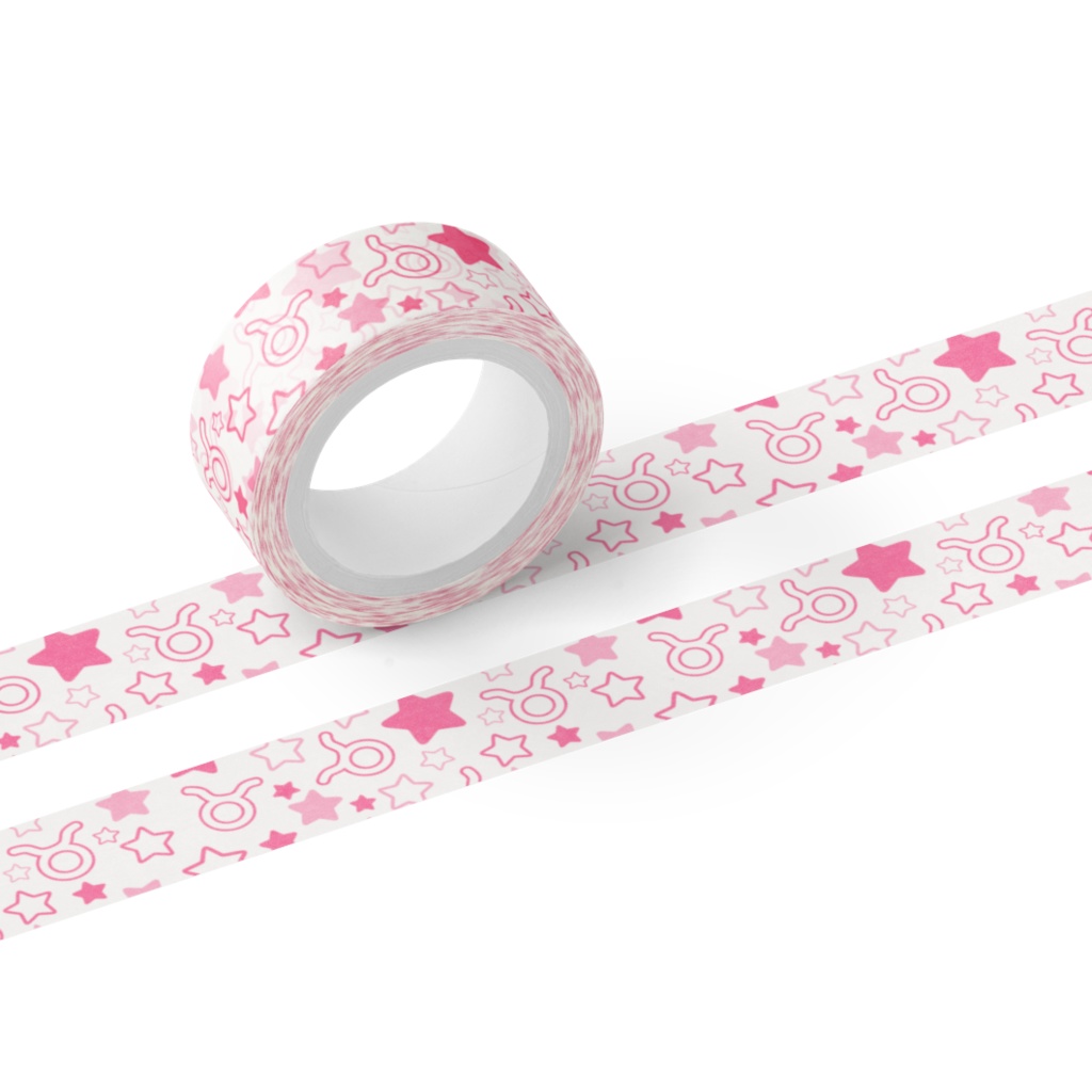 ピンク色のおうし座のマスキングテープ