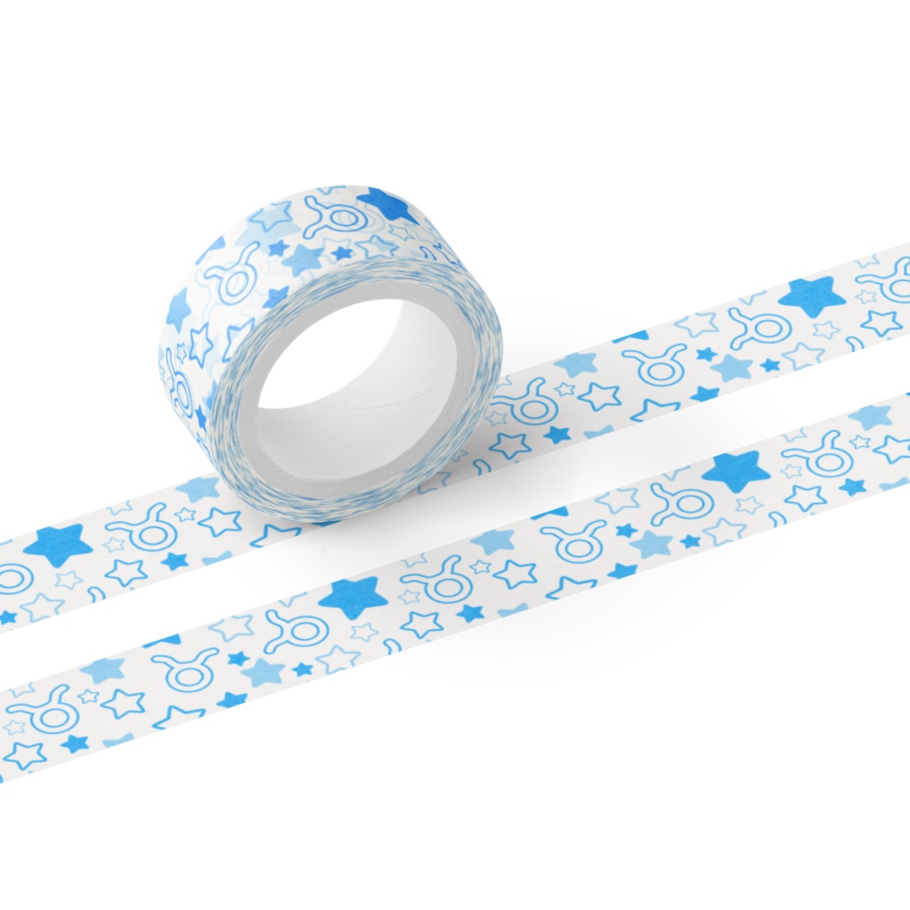 青色のおうし座のマスキングテープ
