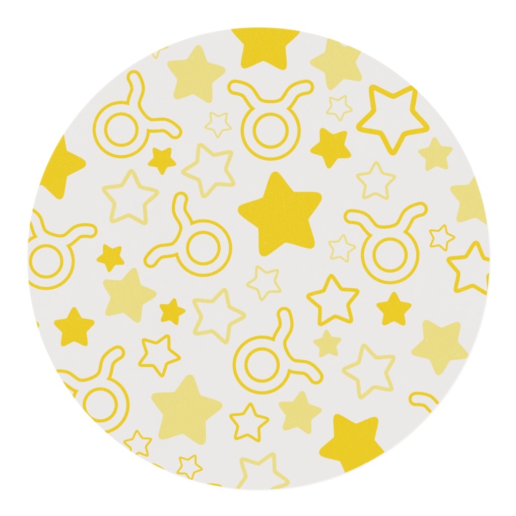 黄色のおうし座のマスキングテープ