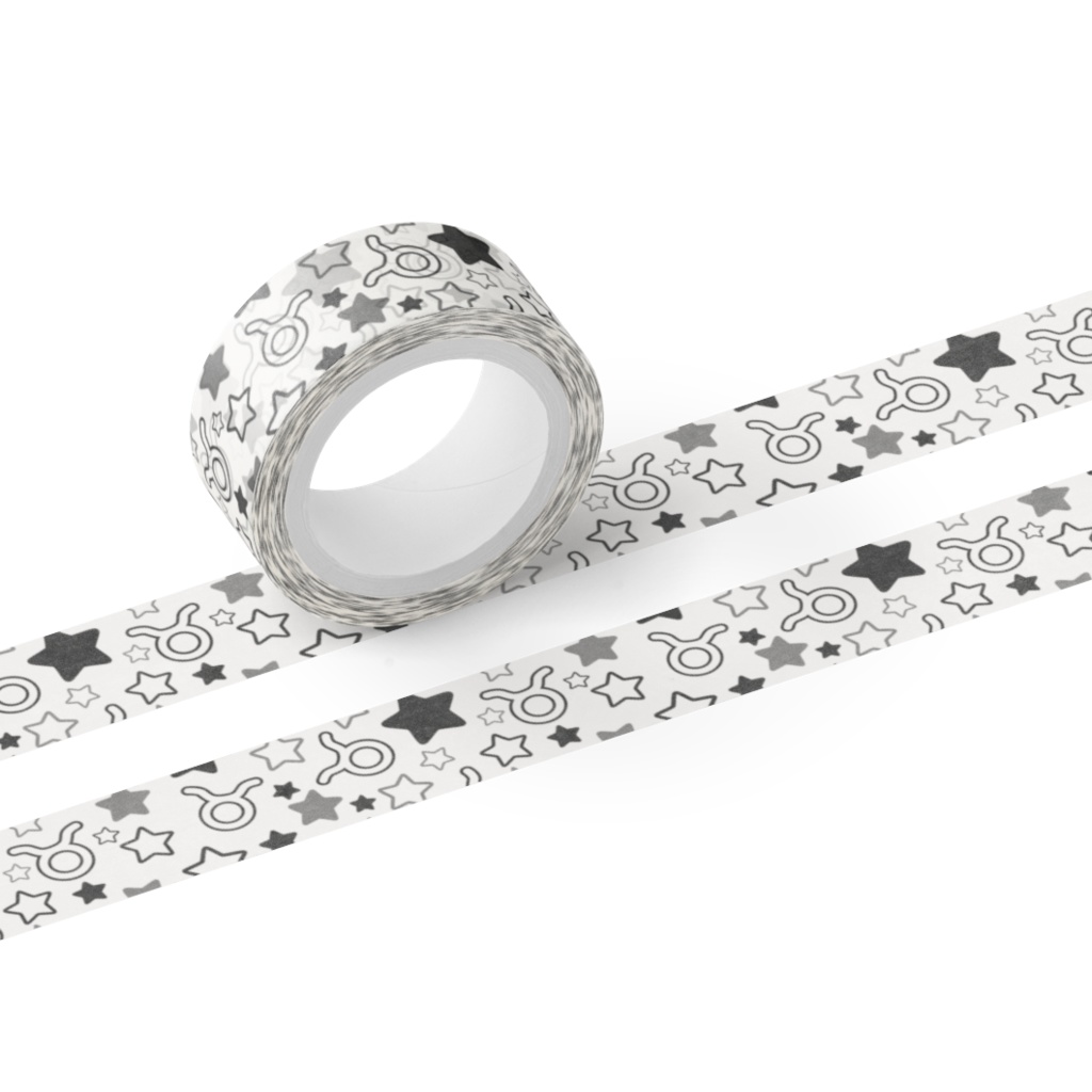 黒色のおうし座のマスキングテープ