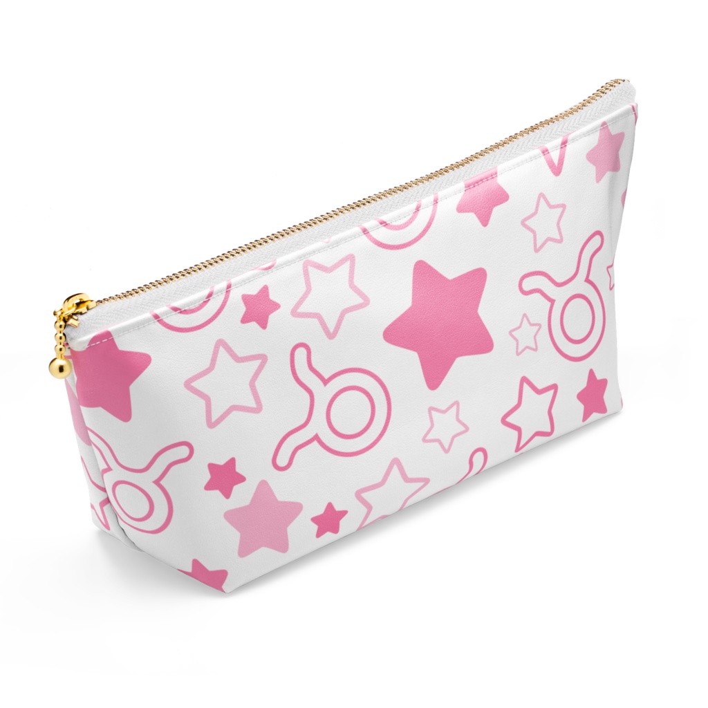 ピンク色のおうし座のポーチ