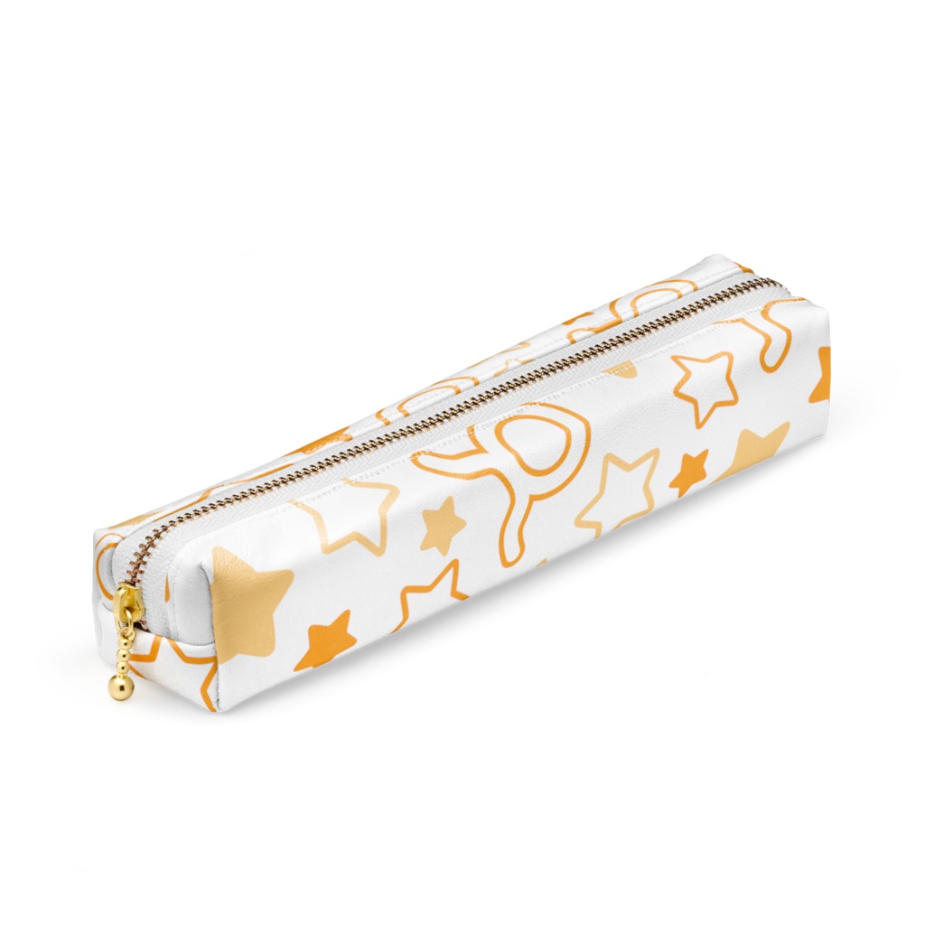 オレンジ色のおうし座のペンケース