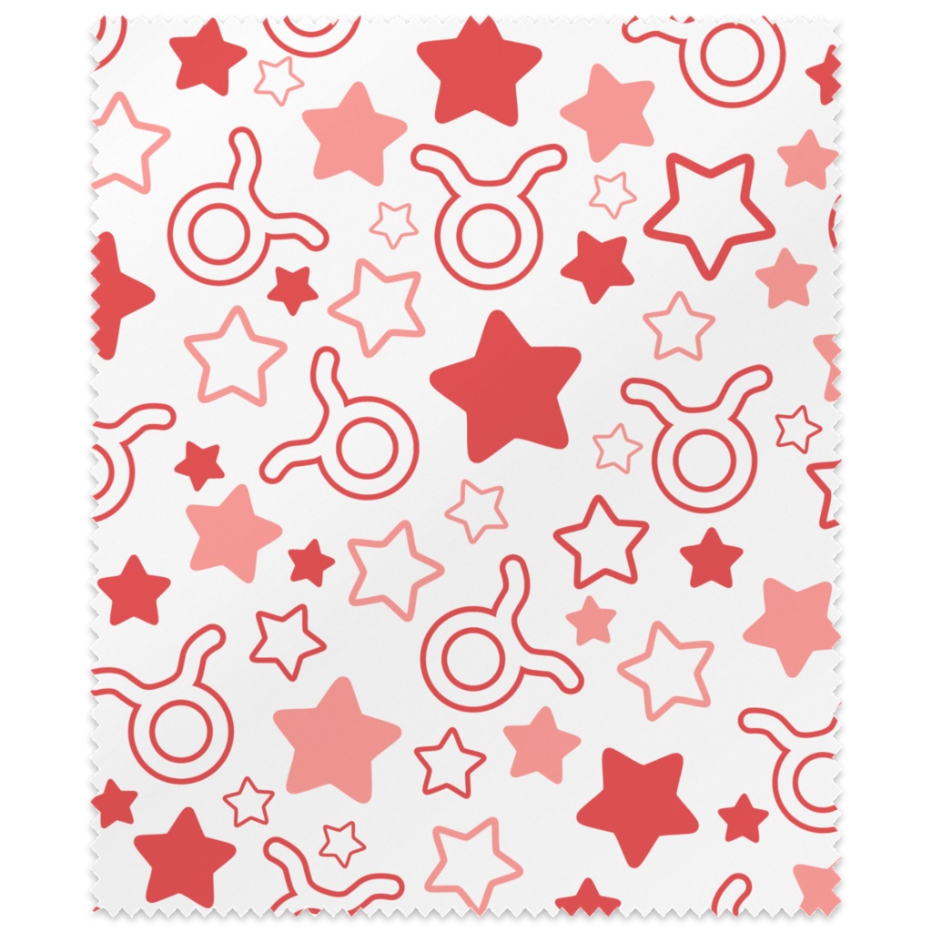 赤色のおうし座のメガネ拭き