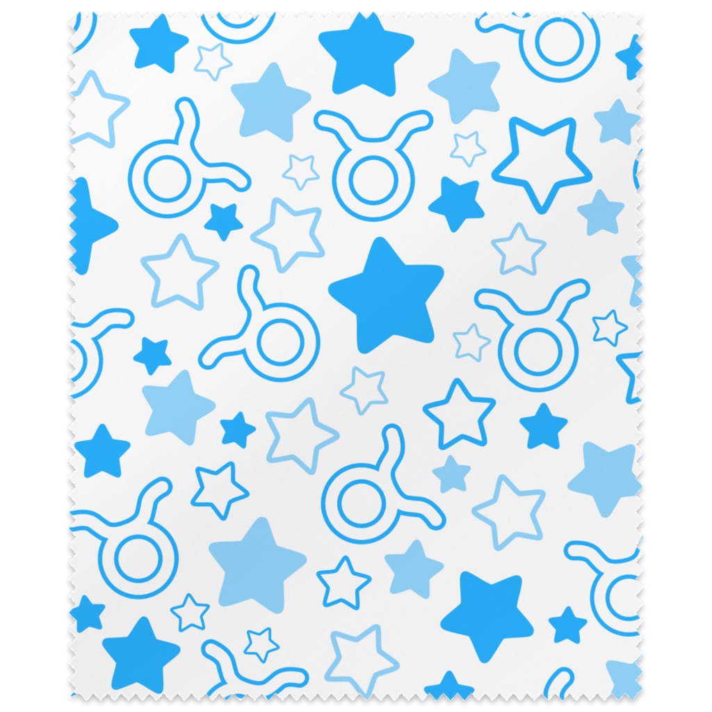 青色のおうし座のメガネ拭き