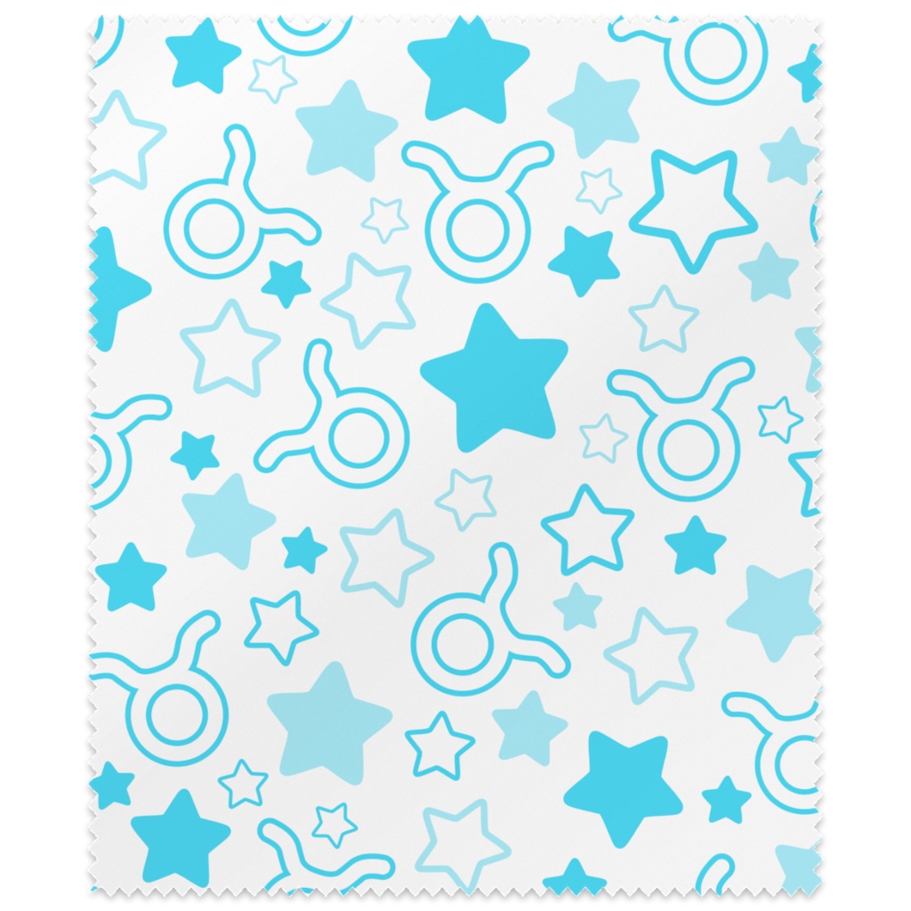 水色のおうし座のメガネ拭き