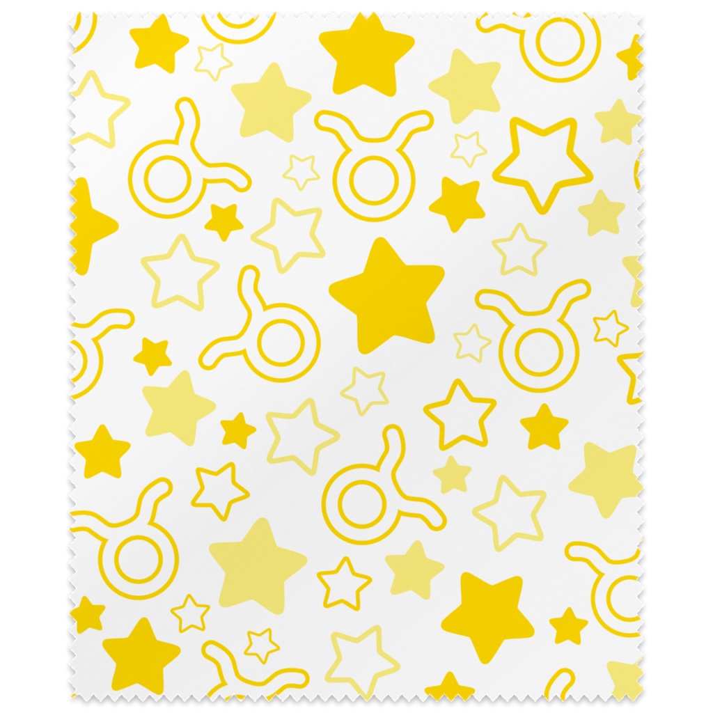 黄色のおうし座のメガネ拭き