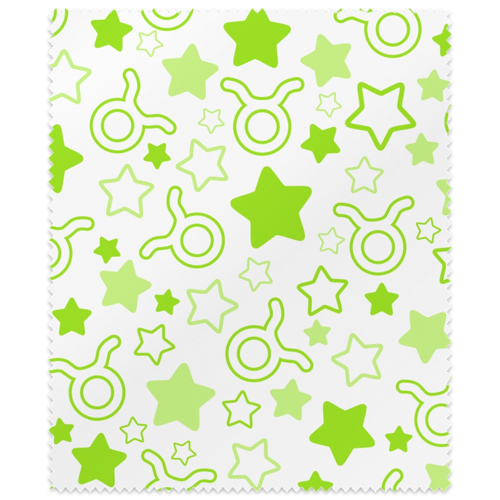 黄緑色のおうし座のメガネ拭き