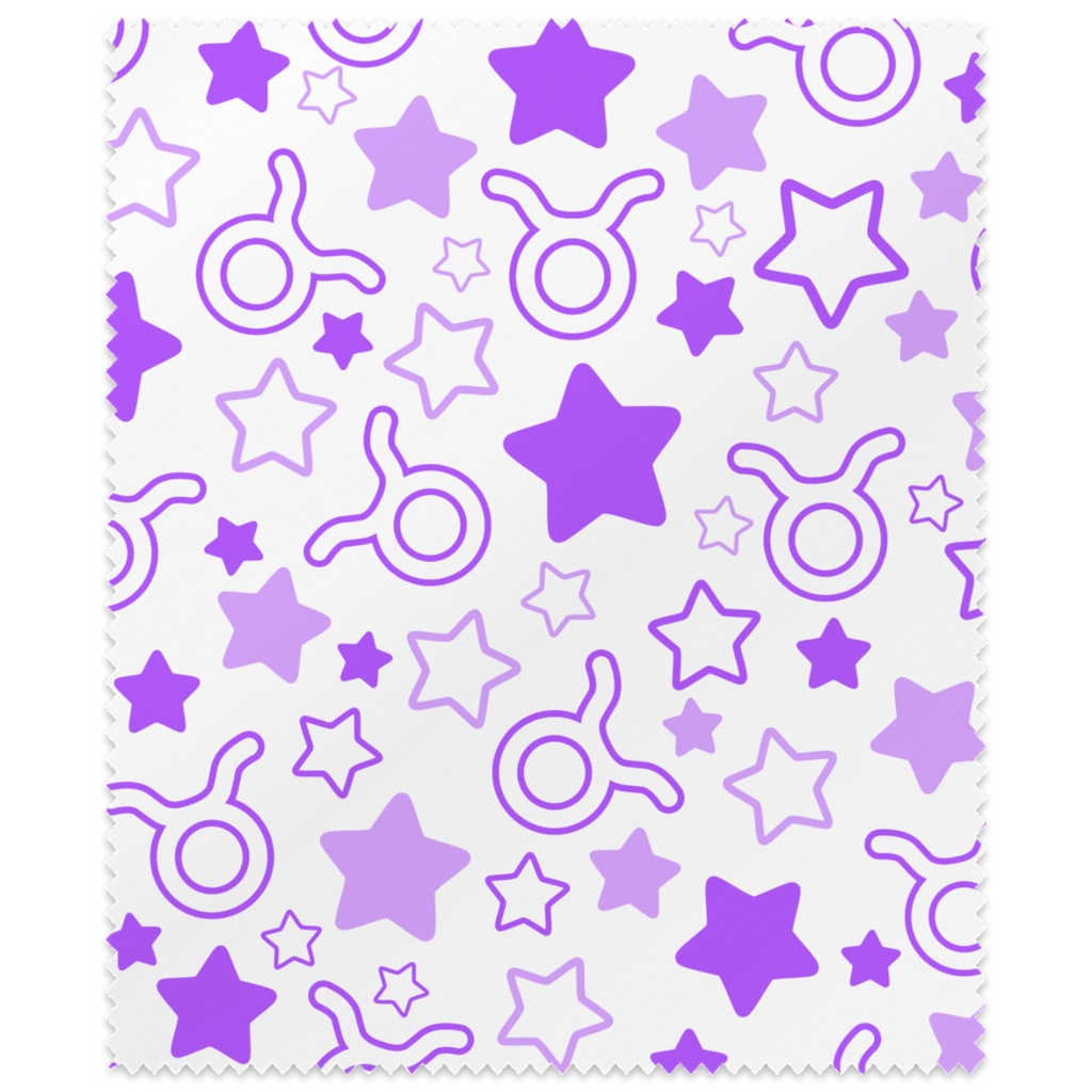 紫色のおうし座のメガネ拭き