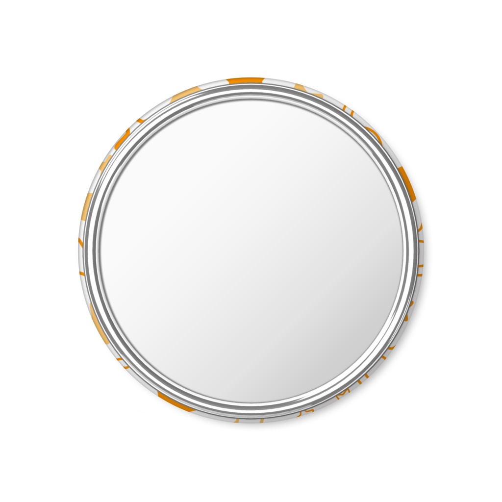 オレンジ色のおうし座の缶ミラー