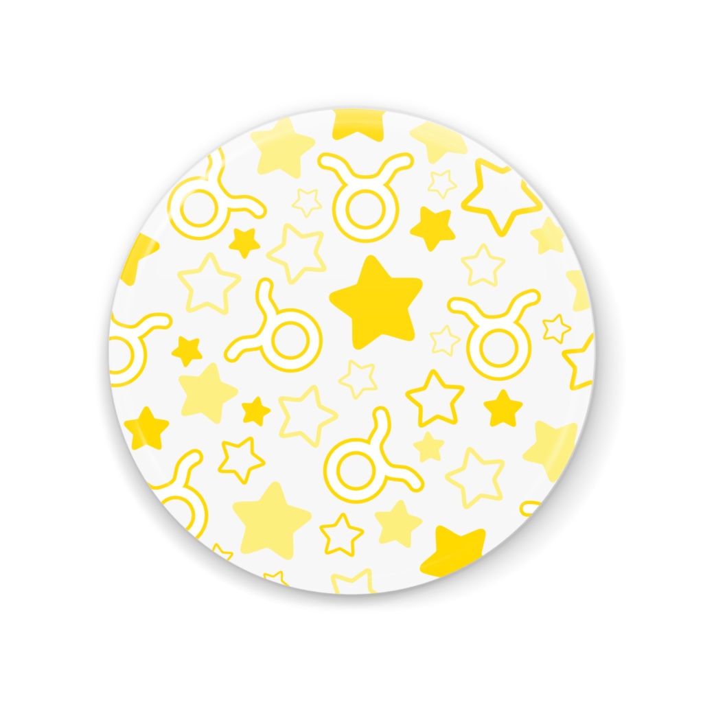 黄色のおうし座の缶ミラー